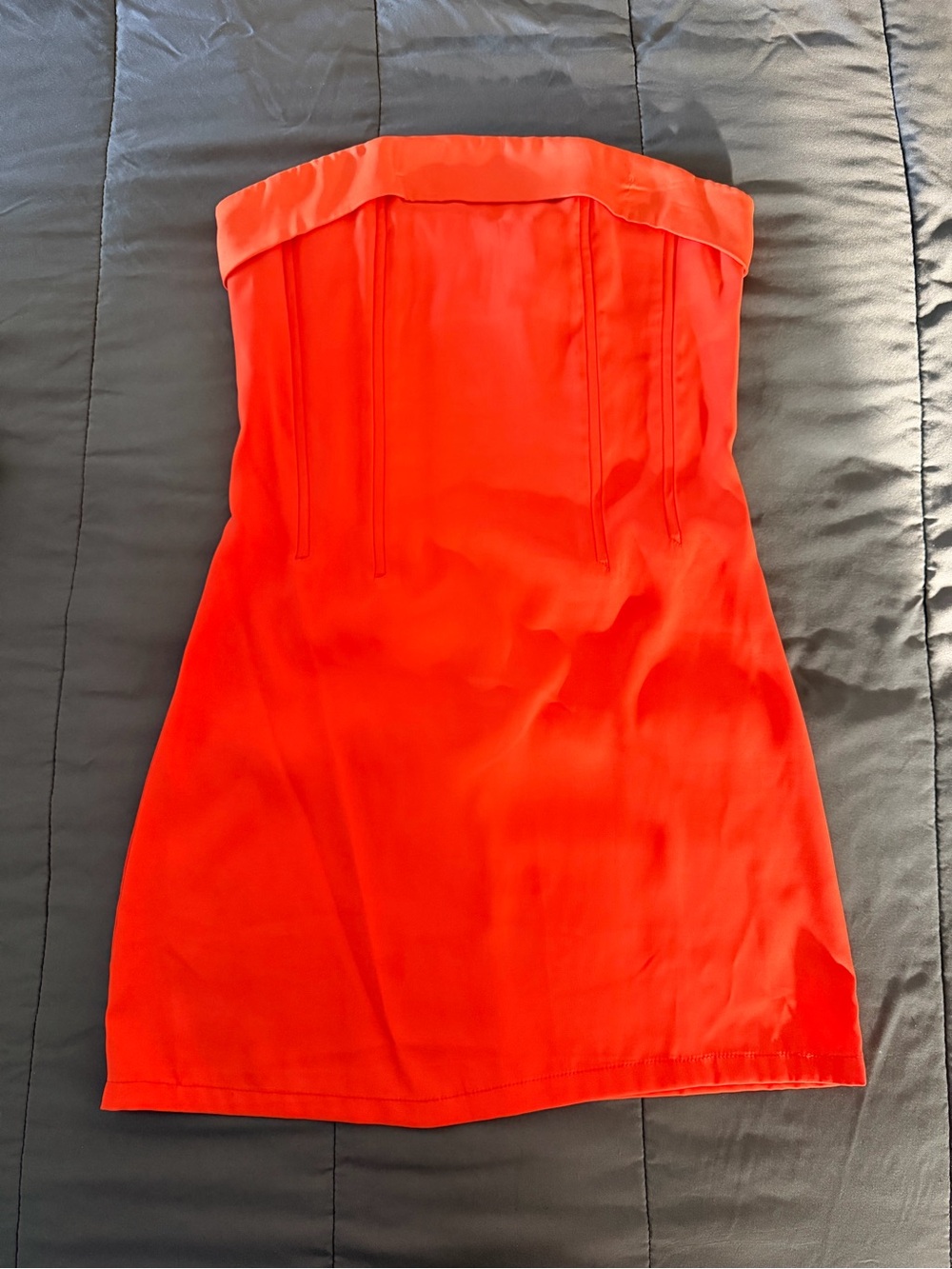 Strapless Bright Red Mini Dress